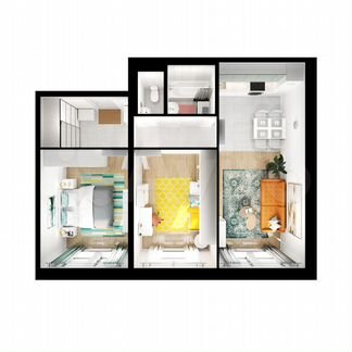 2-к квартира, 61 м², 7/15 эт.