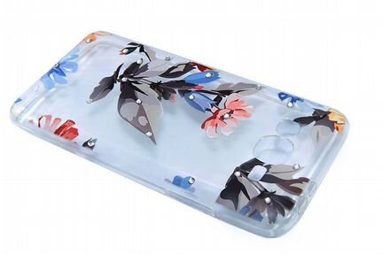 Чехол-накладка для Samsung J320F fashion TPU стразы Василек