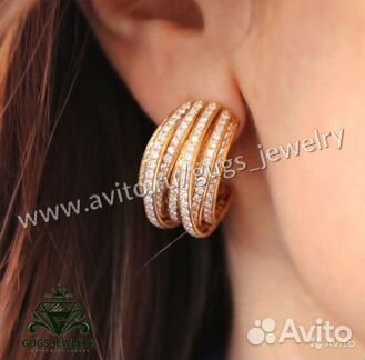 Золотые серьги с бриллиантами de grisogono