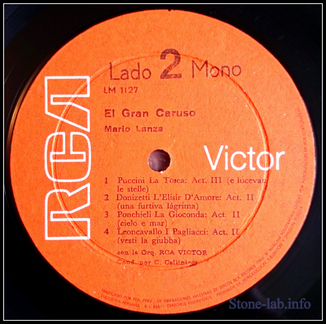 Mario Lanza The Great Caruso LP