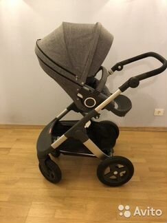 Коляска stokke trailz 2 в 1 black melange