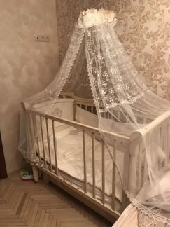 Азалия кроватка детская + матрас + наматрасник