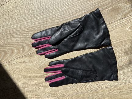 Кожаные Перчатки чёрные новые