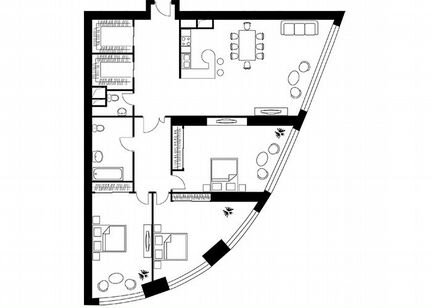 3-к квартира, 165.6 м², 27/56 эт.