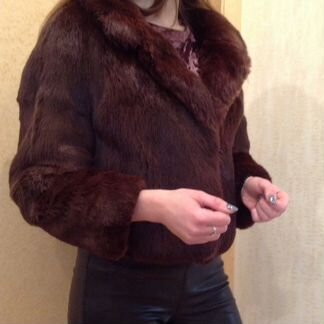 Стильный полушубок из Американской лисы р.42-46