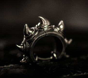 Мужская серьга Казачья серьга Серьга воина Серебро