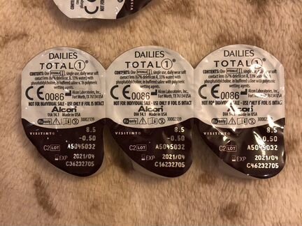 Линзы контактные однодневные