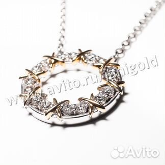 Золотой кулон тиффани tiffany co