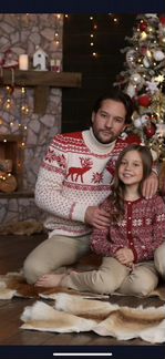 Свитер скандинавский с оленями Deerz