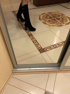 Зимние женские сапоги 38 италия натуральная замша