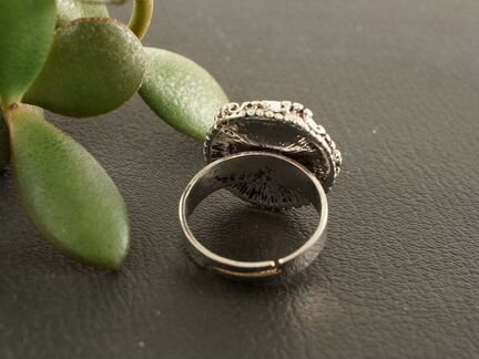 Кольцо Глаз серо-голубой №2 (16мм)