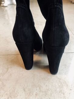 Сапоги Casadei 39,5 оригинал замша чёрные