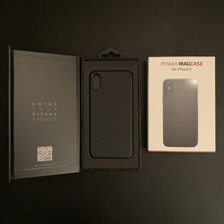 Чехол Pitaka для iPhone X (Black Carbon Twill)