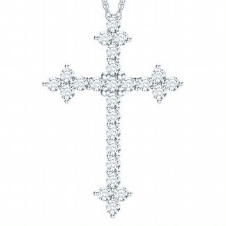 Золотой Крестик с бриллиантами 0,50 карата