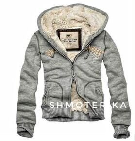 Abercrombie Fitch Куртка-Толстовка Светло-сер S