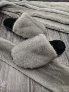 Норковые тапочки