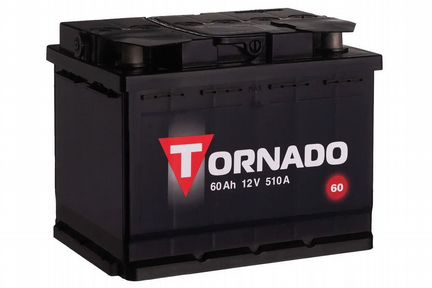 Аккумулятор автомобильный Tornado 60Ач обрат.пол