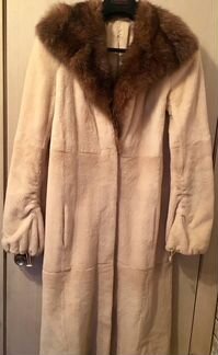 Шуба норковая Люкс подиумная с соболем «Маруся»