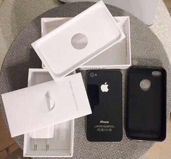 iPhone 4S Black 8Gb рст комплект+стекло и чехол
