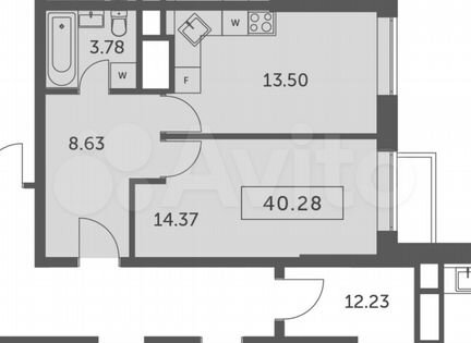 1-к квартира, 41 м², 26/32 эт.