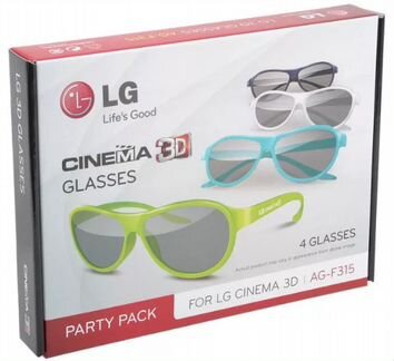 3D очки LG AG-F315 черный, желтый, белый, голубой
