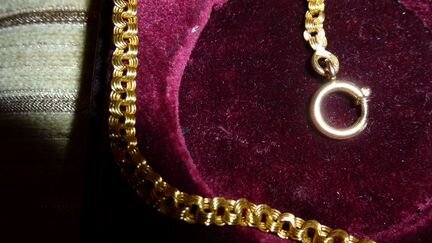 Золотая цепочка для карманных часов, 56 проба