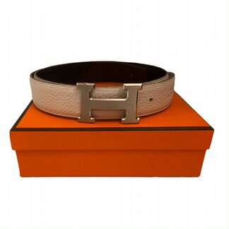 Двухсторонний ремень Hermes (белый/черный)