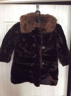 Шуба детская цигейковая (мутон) б/у. 110 - 116