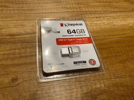 USB3.1 Type-C Флешка Kingston 64гб