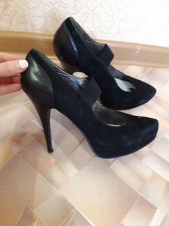 Комбинированные Туфли из кожи и замши