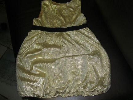 Платье праздничное золотое