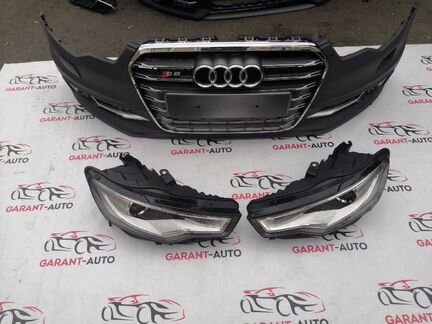 Передний бампер с фарами Audi A6 C7 S6 S-line