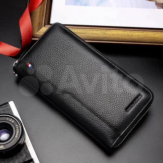 Портмоне клатч из натуральной кожи унисекс