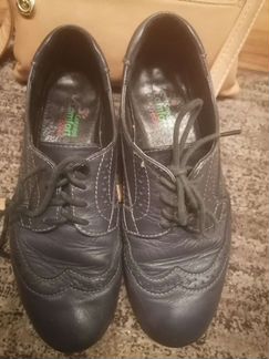 Туфли кожаные синие