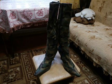 Женские камуфляжные сапоги