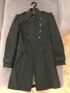Пальто Bershka милитари хаки XS-S