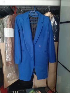 Новое синее пальто ASOS (78 шерсти) EU 38 (M)
