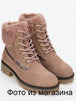 Ботинки зимние нежно-розовые