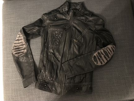 Куртка кожаная Sussex чёрного цвета