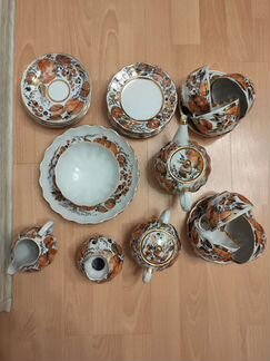 Фарфоровый чайный сервиз Золотая осень лфз