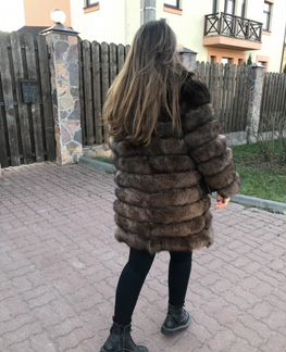 Шикарная шуба песец под соболь