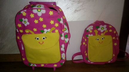 Рюкзак детский и чемодан детский для девочки