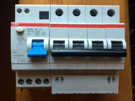 Дифавтомат abb 3-х полюсный