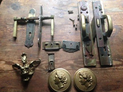 Ручки,замок, дверные антиквар