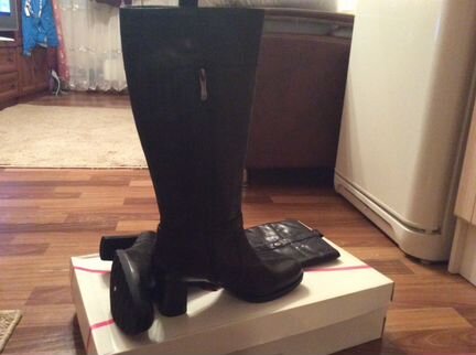 Кожаные сапоги 41 размера Паяна обувь