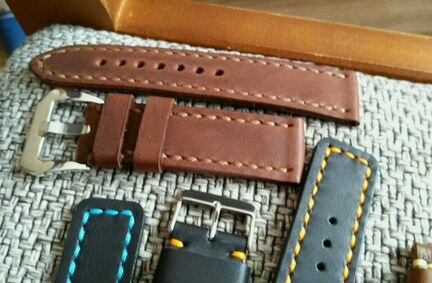 Ремешки из кожи 22мм ручной работы для часов