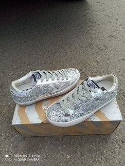 Кеды Golden Goose Superstar серебро