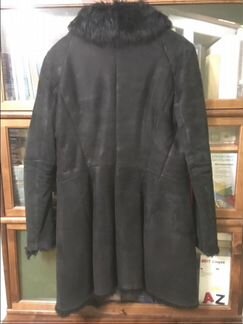 Черная куртка-дубленка из натуральной овчины