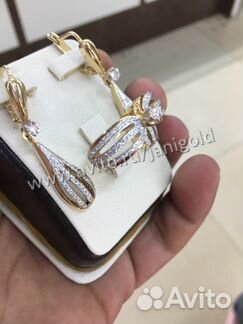 Золотой комплект с бриллиантами