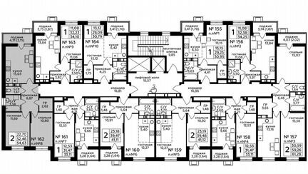 2-к квартира, 54.6 м², 17/17 эт.
